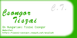 csongor tiszai business card